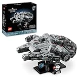 LEGO Star Wars 75375 Millenium Falke – Raumschiff-Modell für Erwachsene mit Display-Ständer und Namensschild als Coole Schreibtischdeko – Geschenk für Fans von Eine Neue Hoffnung