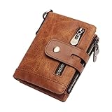 WRITWAA Dreifach Gefaltete Handtasche Herrenmode Geldbörse Handtasche Mit Mehreren Kartenpositionen Herren Geldbörse Männer Anti-diebstahl-Brieftasche Khaki