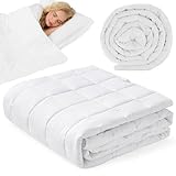 Autsel Gewichtsdecke 9kg 135x200cm, Weighted Blanket, Gewichtsdecke für Erwachsene für tiefen Schlaf, Schwere Decke, Anti Stress Therapiedecke, Entspannungsdecke