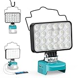 LIVOWALNY LED Arbeitsleuchte kompatibel mit Makita 18V Akku, 78W 7800 Lumen – Tragbarer Baustrahler mit USB-A & Typ-C Ladeanschluss, ideal für Camping, Outdoor & Werkstatt (ohne Akku)