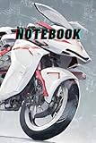 Notebook: Futurism Styled Colorful Cover: Bike. Graph Paper, 120 Pages