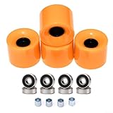 HEBEOT Skateboard-Räder, Härtegrad 78A, für Standard-Skateboards, Longboards, Skateboard, reguläres Skateboard, 60 x 45 mm (orange)