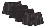 Frank Fields Herren Retro-Pants aus Baumwolljersey, Pants für Männer, Shorts Herren, 4er Pack von Größe 5/M bis14/6XL, Farbe:schwarz, Größe:3XL