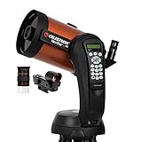 Celestron 11068 NexStar 6SE computergesteuertes Schmidt-Cassegrain-Teleskop mit vollautomatisierter Halterung, SkyAlign-Technologie und XLT-Beschichtung, Schwarz/orange