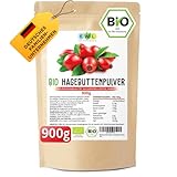 EWL Naturprodukte Hagebuttenpulver BIO 900g, Hagebuttenpulver in Rohkostqualität, Bio Hagebuttenpulver aus kontrolliert biologischem Anbau