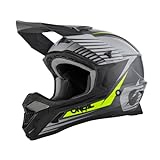 O'NEAL | Motocross-Helm | MX Enduro Motorrad | ABS-Schale, Sicherheitsnorm ECE 22.05, Lüftungsöffnungen für optimale Belüftung & Kühlung | 1SRS Helmet Stream | Erwachsene | Grau Neon-Gelb | Größe M