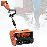 Kabellose elektrische Schneefräse mit Akku und Ladegerät, leichtes Handdesign für schnelle Schneeräumung zu Hause
