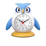 Mebus Kinderwecker / Mit Wecker und Alarm / Mit Beleuchtung und Quarzuhrwerk / Motiv: Eule / Modell: 26513