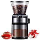 SHARDOR Kaffeemühle, Kaffeemühle Elektrisch mit 25 Mahleinstellungen, Coffee Grinder mit präziser Digitalanzeige, Scheibenmahlwerk Für Espresso, Tropfkaffee und French Press, 200W, 200g Bohnenbehälter