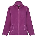 CityComfort Fleecejacke Kinder Mädchen Polarfleece Teenager Jungen mit Reißverschluss und Seitentaschen (Lila, 5-6 Jahre)