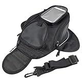 Opilroyn Motorradgepäcktasche | Mehrzweck-Magnet-Tanktasche | Reflektierende Motorradgepäcktasche, Schwarze Aufbewahrungstasche für Reisen, Pendeln