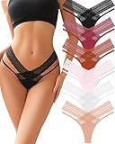 READY TO LOVE Tanga Damen Spitze Tangas Unterhosen String Unterwäsche Frauen Soft Dessous Damen Sexy Unterwäsche Bikini Tanga Set