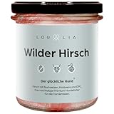 Lou und Lia Nassfutter für Hunde - Wilder Hirsch - Hundefutter mit 100% frischem Fleisch, Getreidefrei & Monoprotein - Buchweizen, Himbeere, OPC - Für alle Hunde (4X 290g Gläser) (4 x 290 g)