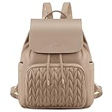 LOVEVOOK Rucksack Damen Klein, Elegant Cityrucksack Anti Diebstahl Tagesrucksack Schulrucksack Wasserdicht, Mini Casual Daypack Womens Backpack Modern für Schule Arbeit Reisen Wandern, Khaki