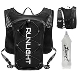 Laufweste, Leichter Wasserrucksack mit 500 ml Soft Flask, Lauf-Trinkwesten-Rucksack für Männer und Frauen, Trinkrucksack zum Wandern, Radfahren für Männer und Frauen