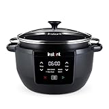Instant Pot Superior Slow Cooker/Schongarer, 7.1L Multikocher / 4 Kochfunktionen (Schongaren, Braten, Dampfgaren & Warmhalte funktion) Spülmaschinengeeignet – 800W, Schwarz