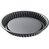 Original Kaiser La Forme Plus Obstbodenform 28 cm, Obstkuchenform, Tortenboden Backform antihaftbeschichtet, schnittfester Boden, Tortenbodenform Wellenrand, Schwarz