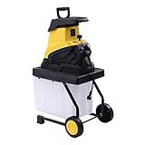 Elektro Gartenhäcksler Walzenhäcksler - 2500W, max. 45 mm Aststärke,45-Liter-Box Kapazität,leise robust wartungsarm, 230 V,integrierter Sicherheitsschalter