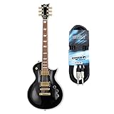ESP LTD EC-256 BLK E-Gitarre Schwarz + keepdrum Mono Klinken-Kabel