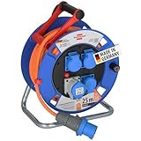 Brennenstuhl Garant Camping-Kabeltrommel/CEE 230V Kabeltrommel 25m (H07RN-F 3G2,5 Kabel in der Signalfarbe orange, für den ständigen Einsatz im Außenbereich IP44, Made in Germany)