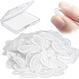 24 Paare Klebstoff Brile Nasenpads, D Form Aufkleben Rutschfeste Weiche Silikon, Selbstklebende Nasenpads Brillen Nasenpad für Brillen und Sonnenbrillen, 15 mm (Transparent)