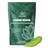 Grüne Helfer,Grüne Helfer Entgiftungspulver - 200 g Nahrungsergänzung aus pflanzlichen Inhaltsstoffen - Unterstützt Verdauung & Vitalität - Vegan & ohne Aromazusätze