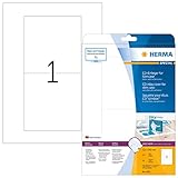 HERMA 5033 CD DVD Einleger für Slim Case Hüllen perforiert, 25 Blatt, 121 x 242 mm, 1 pro A4 Bogen, 25 Stück, bedruckbar, matt, blanko Papier-Cover Inlays, weiß