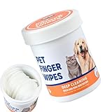 Haustierversorgungen Ohrreiniger Fingerblatt Welpe Kätzchen Reisepack umweltfreundlich Allergiefrei empfindliche Haut Effektive Reinigung von Feuchtigkeitsfeuchtigkeitsfeuchtigkeitsgewebe deodorieren