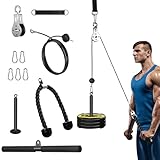 Kabelzug Fitness DIY Kabel Latzug Fitness Bizeps Rücken Trainingsgerät Kabelzug Pulley System Latzug-Maschine Arm Krafttraining Home Gym Workout Equipment