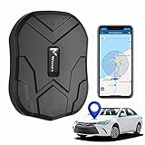 Winnes GPS Tracker, GPS Tracker Auto 10000mAh, Echtzeit-Tracking Ortungsgerät, Anti-Diebstahl leistungsstarke Magnet Locator, 80 Tage Lange Standby-Navigator für Fahrzeug Auto Motorrad