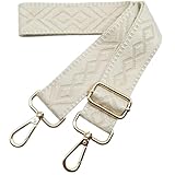 Verstellbarer Taschengurte Breit, 3.8cm Schultergurt für Tasche, Taschengurte zum Wechseln Goldener Karabiner Schulterriemen, Umhängegurt fur Damen Handtaschen Crossbody DIY, (Beige) 10