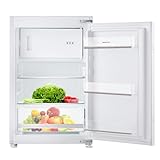 magictec Einbaukühlschrank mit gefrierfach 88cm Einbau kühlschrank | 118L (102L/16L) | Energieeffizient | 2 Versilberung hat | Leise | Türscharnieren Wechselbar