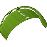 HQ4-Kites 118023 - Fluxx 1.8 Green, Zweileiner Lenkmatte Trainerkite, Perfekter Einstieg ins Powerkiten, Spannweite: 180cm, inkl. 100kp Dyneemaschnüre 2x25m auf 2-Line 47cm-Controlbar, 4-26 Knoten