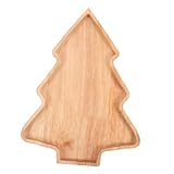 Cabilock Weihnachtsbaum Snacktablett Holztablett mit Fächern Obstteller Partyteller für Hotels Restaurants Feiertage Familienfeiern Kreatives Design