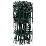 vidaXL Beetzaun Beeteinfassung Beetumrandung Gartenzaun Rasenkante Eisen 25×0,4m
