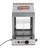 sulckcys 1200W Elektrischer Hot Dog Wärmeschrank, Brötchenwärmer Warmhaltevitrine Kommerzieller Imbiss Stand Gerät, 86-230°F Wurstwärmer für Hotdogs