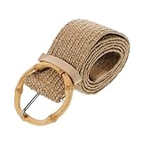 Beavorty Geflochtener Gürtel Verstellbare Hüftgurte Damengürtel Für Kleider Flechtgürtel Damen Taillengürtel Für Hosen Gürtel Modischer Taillengürtel Frauen Kleiden Hüftgurt Plastik Khaki