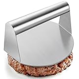 hoimetis Burgerpresse 5,5 Zoll Edelstahl Rund Hamburgerpresse Hamburger Smasher mit glatten Kanten Antihaft Grillpresse für Smashburger, Fleisch, Rinderhackfleisch, Wurst, Speck