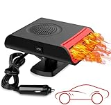 Showvigor Auto Heizung 12V Heizlüfter Auto Defroster Windschutzscheibe Defogger, 3 in 1 Autoheizer schnelle Heizung & Kühlung & Luftreinigung Plug in Zigarettenanzünder für alle Auto