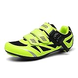 PAMRAY Fahrradschuhe Damen Herren MTB Radschuhe Rennrad Schuhe SPD SPD-SL Gelb 39 EU