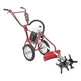 Benzin Motorhacke Benzin Gartenhacke 4 Takt Motor, Motorhacke Gartenfräse Bodenfräse, DREI Funktionen - Mähen, Bodenbearbeitung und Grabenziehen