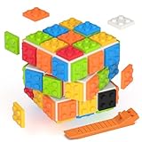 ROXENDA Zauberwürfel,Ziegelsteine Magie mit dem Quadrat 3x3, Puzzle Puzzle Puzzle und 3D schnelle würfel, für Kinder und Erwachsene, die spaß haben(weiße)