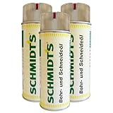 3 x siwitec by Schmidt's Bohröl Schneidöl Metall 400ml, VOC=50,0%, nicht korrosiv, Schmieröl Spray, Bohr- und Schneideöl Spray, silikonfreies Schmiermittel, Schmieröl