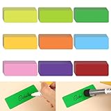 45 Stück Magnetstreifen Beschreibbar, 30x80 mm Magnetband Selbstklebend Magnetschilder zum Beschriften Bunt Magnetische Etiketten Magnet Etiketten für Whiteboard Kühlschrank Magnettafeln (9 Farben)