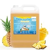 Belissia Slush Eis Sirup 5 Liter Konzentrat | Ananas Geschmack | sehr ergiebig in knalligen Farben (1:5) für bis zu 30 Liter | Glycerin frei – für Slush-Eis - Maschinen & Wassereis