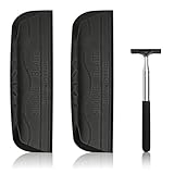 VUTYNKO 3 Stück Abzieher Auto, Wasserabzieher Auto Weiches Silikon Fensterabzieher Glasabzieher, Auto Scheibenabzieher mit Skalierbar Griff für Fenster Spiegel Dusche