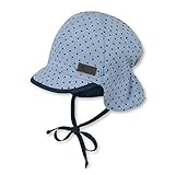 Sterntaler Baby - Jungen Schirmmütze Mit Nackenschutz 1601931 Sonnenhut, Blau (Himmel 325), 47 EU