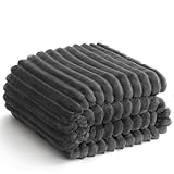 WAVVE Kuscheldecke Flauschig Decke, Fleecedecke, Sofadecke, Couchdecke, Weiche Flanell Wohndecke für Zimmer Deko, Sofaüberwurf, 150 x 200 cm, Grau