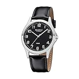 Regent Herren Analog Quarz Uhr mit Leder Armband 11110756