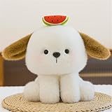 AQCQDQ 20 cm Panda Kuscheltier für Kinder, Süßer Kawaii Panda Plüschtier mit Fruit, Kleine Bären Plüsch, Mini Plüschtiere Elephant, Dog Geschenk für Kinder und Erwachsene (Hund)